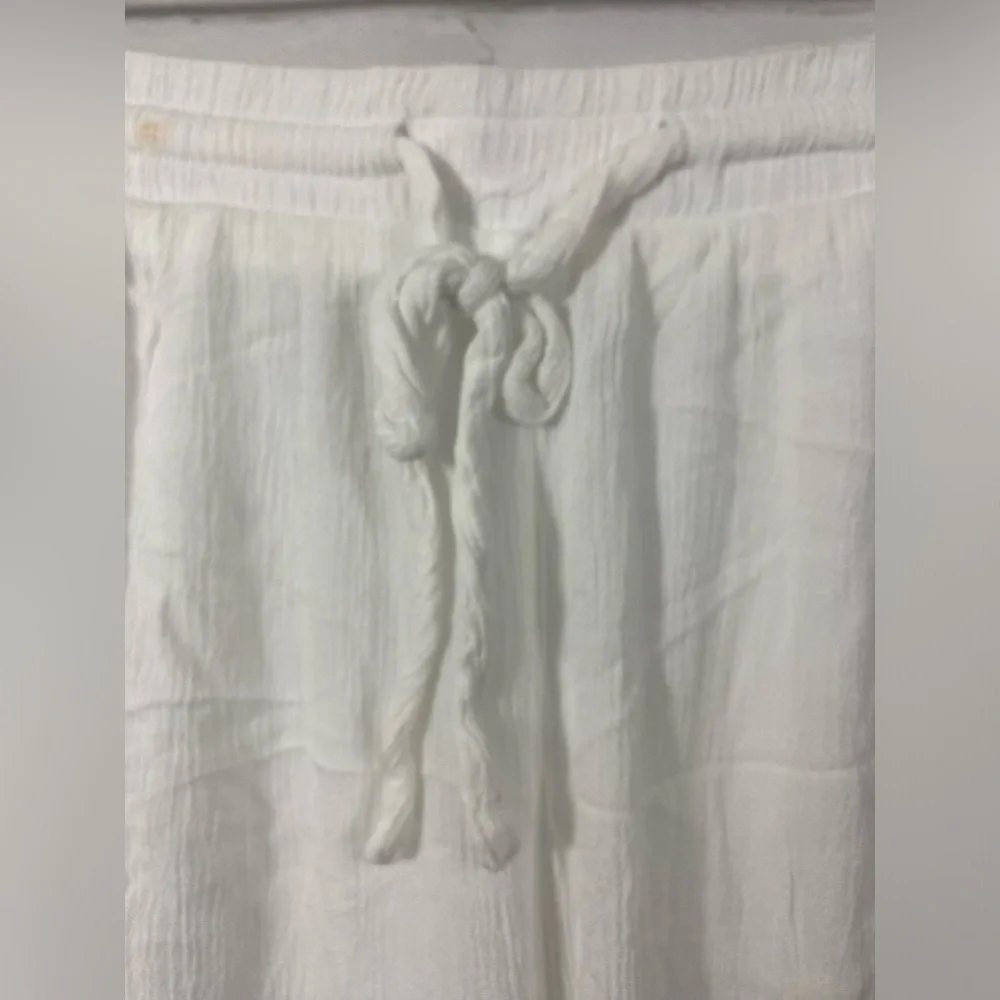Hailey Lyn Capri Pants Womens Size XL White Fully Lined Boho Tassel Hem Details - Picture 3 of 13